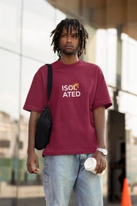 Fitforall® Isolated Printed Oversized T-Shirt - XXL-46, Maroon