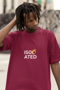Fitforall® Isolated Printed Oversized T-Shirt - XXL-46, Maroon
