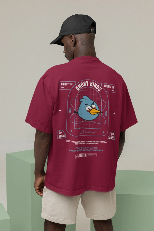 Fitforall® AngryBirdII T Shirt For Unisex with 2 color - XL-44, Maroon