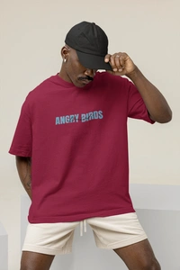 Fitforall® AngryBirdII T Shirt For Unisex with 2 color - XL-44, Maroon