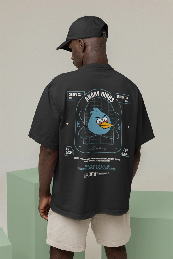 Fitforall® AngryBirdII T Shirt For Unisex with 2 color - L-42, Black