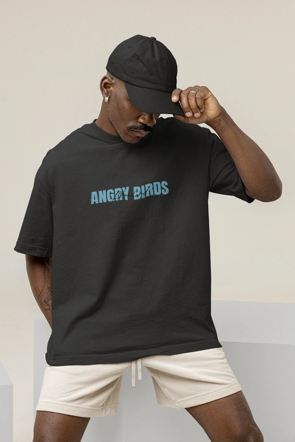 Fitforall® AngryBirdII T Shirt For Unisex with 2 color - L-42, Black