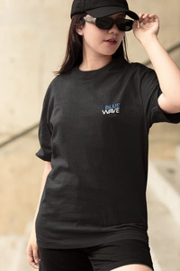 Fitforall® Blue Wave Oversized T Shirt For Unisex - XXL-46, Black