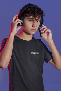 Fitforall® Cyberblade Oversized T Shirt For Men - XXL-46, Black