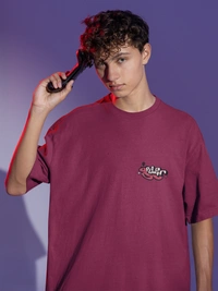 Fitforall® Fighter Gundam Oversized T Shirt For Men With 2 Color - M-40, Maroon