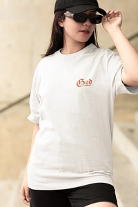 Fitforall® Godb Oversized T Shirt For Unisex With 3 Color - XXL-46, White