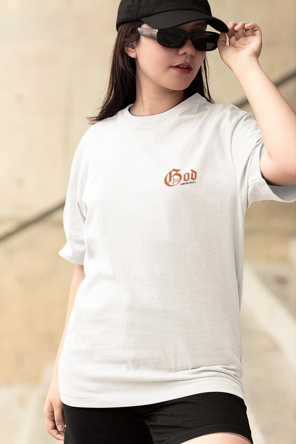 Fitforall® Godb Oversized T Shirt For Unisex With 3 Color - XXL-46, White