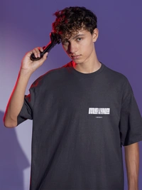Fitforall® Mecha Robert Oversized T Shirt For Men - XXL-46, Black