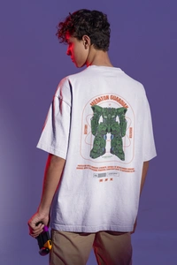 Fitforall® Megaton Guardian  Oversized T Shirt For Men - M-40, White