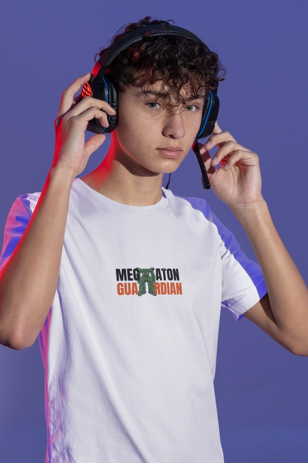 Fitforall® Megaton Guardian  Oversized T Shirt For Men - M-40, White