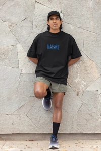 Fitforall® Nature_blue Oversized T Shirt For Men - XXL-46, Black
