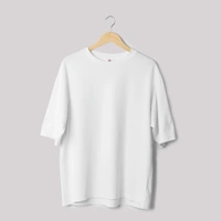 Fitforall® Plain Oversized T Shirt For Unisex With 6 Color - M-40, White