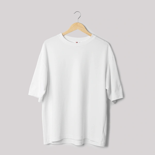 Fitforall® Plain Oversized T Shirt For Unisex With 6 Color - M-40, White