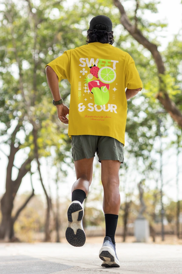 Fitforall® Sweet Sour T Shirt For Unisex With 3 Color - M-40, Musturd