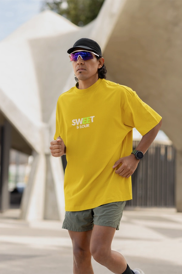 Fitforall® Sweet Sour T Shirt For Unisex With 3 Color - M-40, Musturd