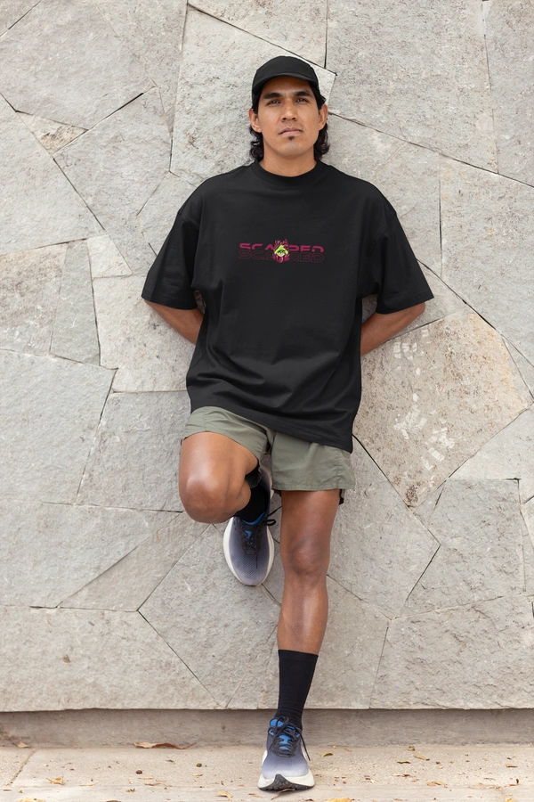Fitforall® Thirdeye Oversized T Shirt For Unisex - L-42, Black
