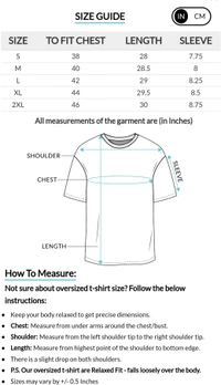 Fitforall® Titanium setinel Oversized T Shirt For Men - L-42, Black