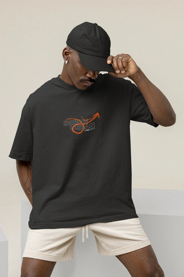 Fitforall® Warrior Oversized T Shirt For Men - L-42, Black