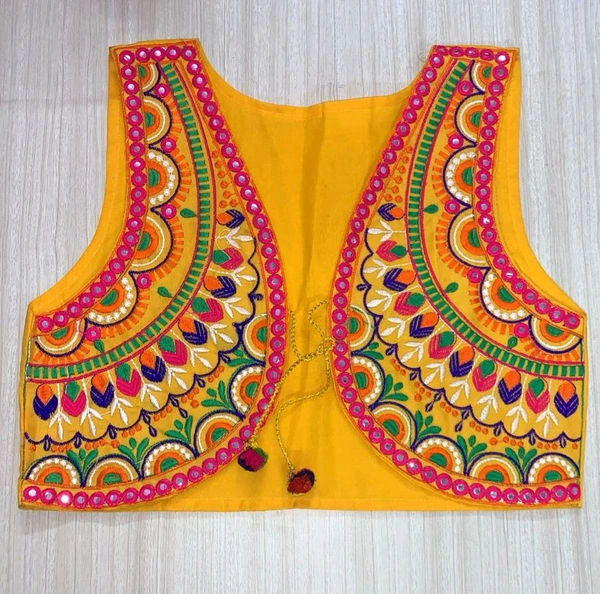 Handcrafted Navratri Jacket - Yellow