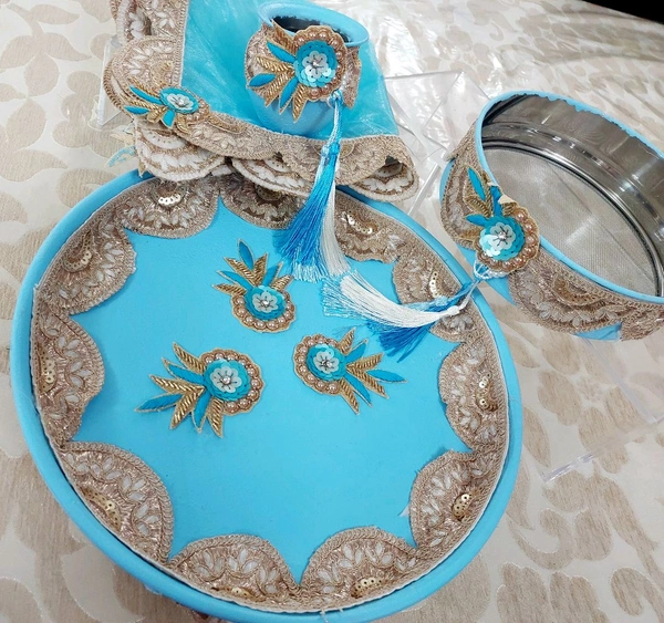 Karwachauth Thali Set With Thali Cover 