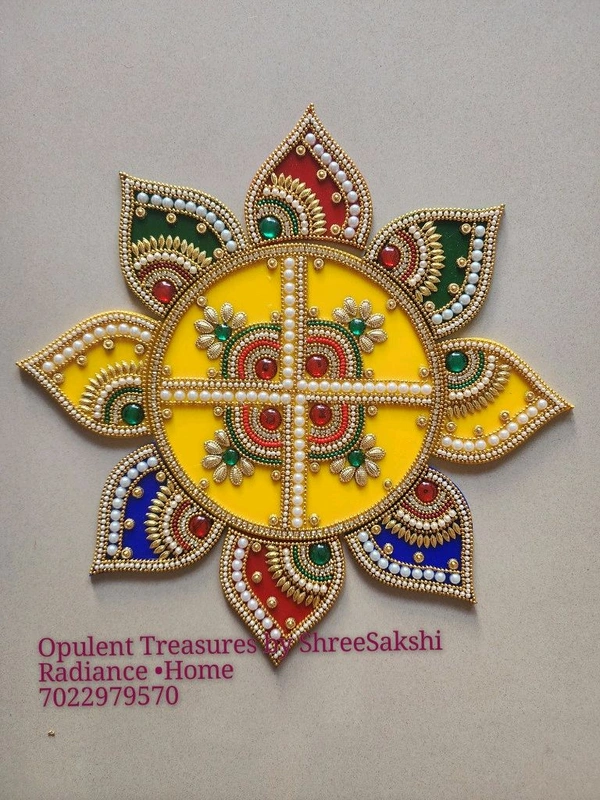 Beautiful Space Enhancer Rangoli, Reusable,  Easy To Use, Ready In A Minute 