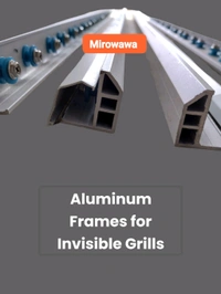 Mirowawa  Aluminum Tracks + Cover 612 Standard Series For Invisible Grill  - 118 Inches, White
