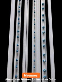 Mirowawa  Aluminum Tracks + Cover 612 Standard Series For Invisible Grill  - 118 Inches, White