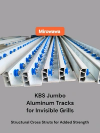 Mirowawa  Aluminum Tracks Kbs Jumbo Invisible Grill  - 118 Inches, White