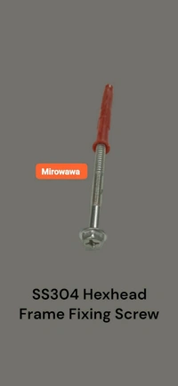 Mirowawa  Fasteners SS304 Hex Head Screw + Plug - 6×75, Silver