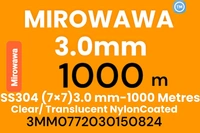 Mirowawa  Cable Mirowawa SS316 (7×7) Nylon Coated For Invisible Grill d  - 2mm, Silver