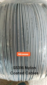 Mirowawa  Cable Mirowawa SS316 (1+12 )Nylon Coated For Invisible Grill  - 2.5mm, Silver