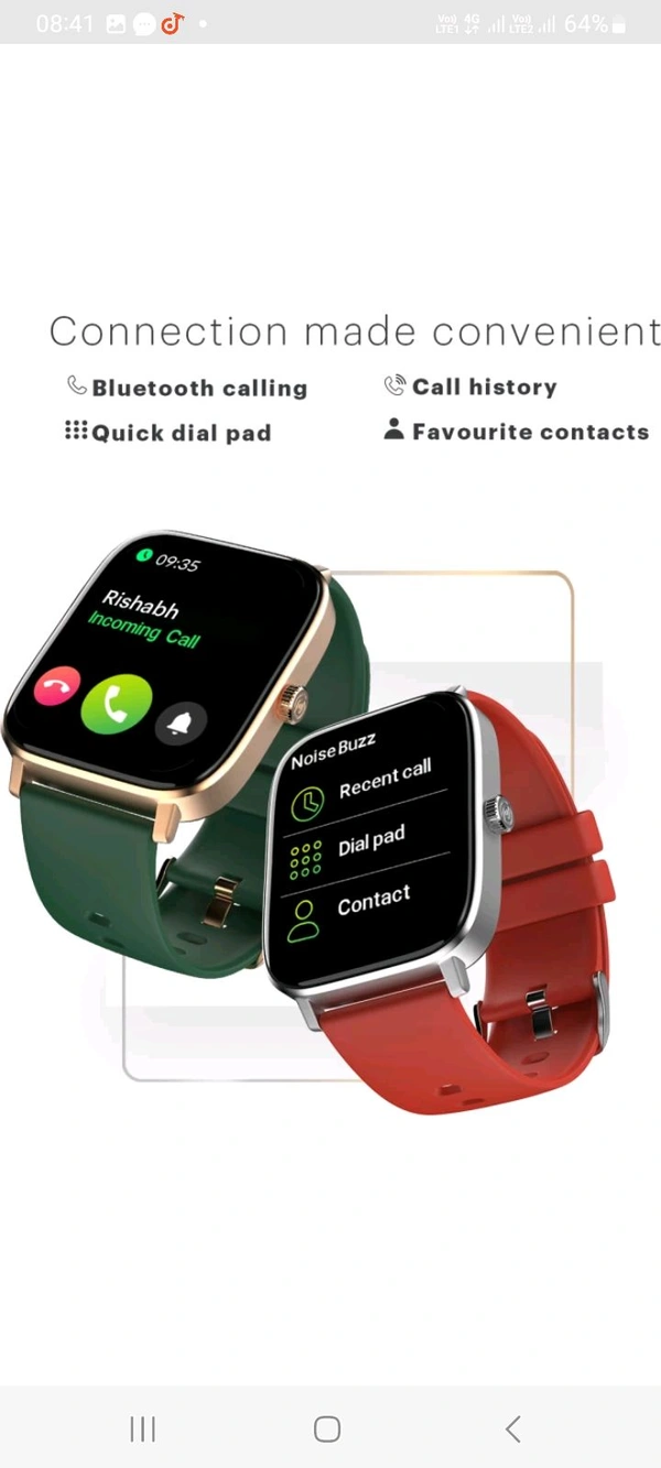 Flipkart पर इस  नॉइज़ Colorfit Icon 2 1.8'' Display with Bluetooth Calling, AI Voice Assistant फॉरेस्ट ग्रीन स्मार्टवॉच पर एक नज़र डालें । https://dl.flipkart.com/s/i0Tmr8NNNN - Teal, Feer