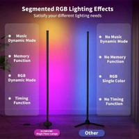 Neo Clean RGB LED Corner Floor Lamp with APP and Remote Control – Featuring 16 Million Colors and 68+ Scene Modes, Color-Changing Ambience Lighting with Music Sync, Perfect for Living Room, Bedroom, or Gaming Room