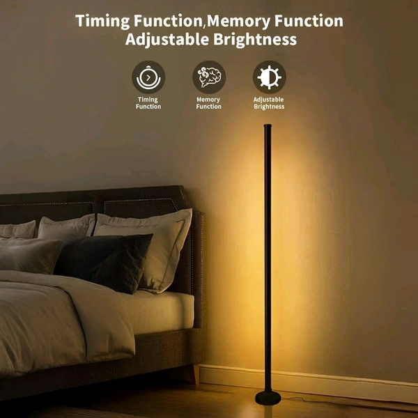 Neo Clean RGB LED Corner Floor Lamp with APP and Remote Control – Featuring 16 Million Colors and 68+ Scene Modes, Color-Changing Ambience Lighting with Music Sync, Perfect for Living Room, Bedroom, or Gaming Room