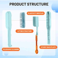 Neo Clean Self-Cleaning Hair Brush for Women - Easy Clean Hairbrush with Retractable Bristles, One-Pull Clean Feature, Anti-Static, Ergonomic Handle, Suitable for All Hair Types (Random Color, Pack of 1)