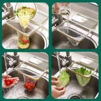 Neo Clean Foldable Kitchen Sink Strainer Basket with 50 Disposable Mesh Bags - Corner Food Catcher for Garbage Disposal, Side Sink Net Strainer, and Food Waste Filter