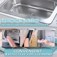 Neo Clean Multifunctional 3-in-1 Silicone Cleaning Brush for Kitchen, Bathroom, Floors, Windows, Crevices, and Car Mirrors