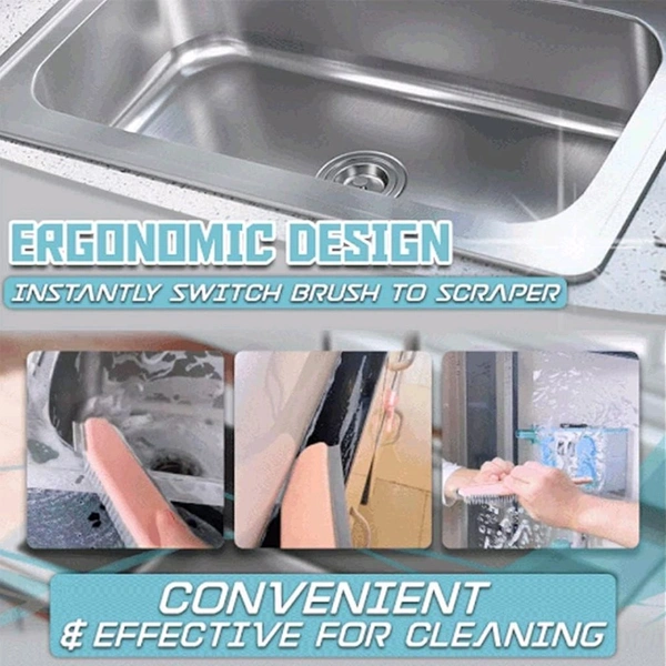 Neo Clean Multifunctional 3-in-1 Silicone Cleaning Brush for Kitchen, Bathroom, Floors, Windows, Crevices, and Car Mirrors