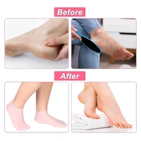 Neo Clean Silicone Moisturizing Foot Socks for Women - Aloe Gel Spa Pedicure Socks for Dry, Cracked Feet - Reusable Soft Gel Socks with Vitamin E & Essential Oils - One Size Fits Most (1 Pair, Cream Color, Heavy-Duty)
