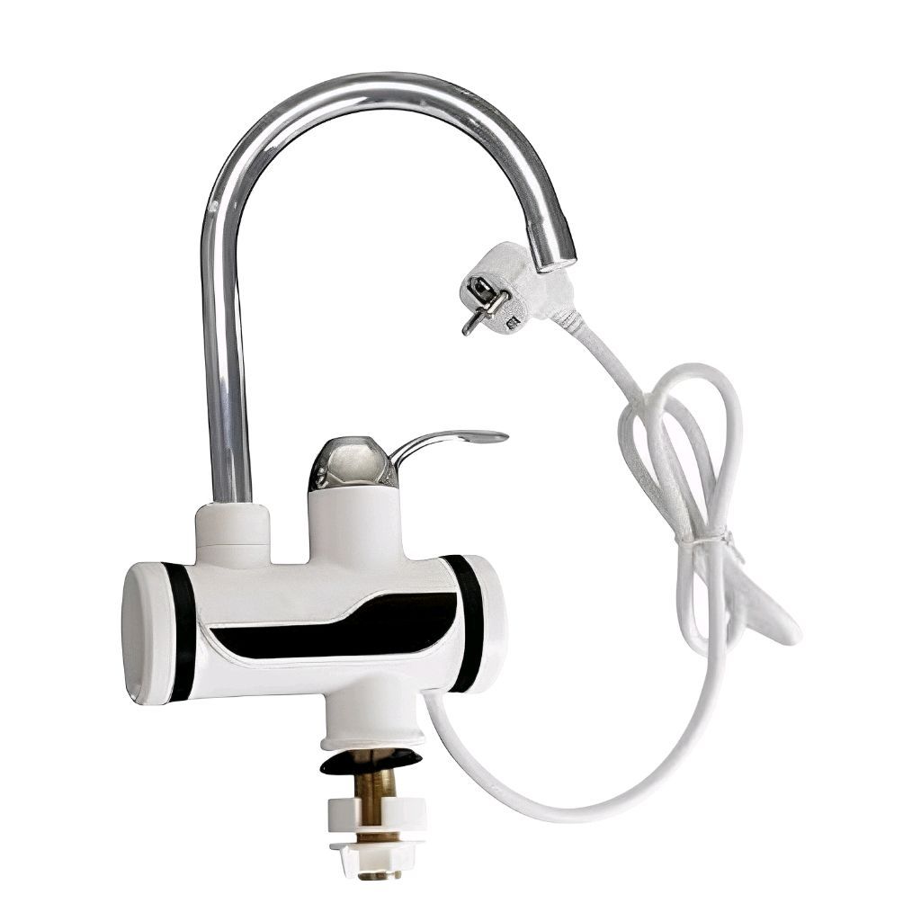 Instant Water Heater Faucet for Bathroom Kitchen Tankless Instant Hot Water Tap with LED Digital Display Adjustable Temperature Control Energy Efficient Heating Geyser