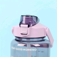 Neo Clean 2L Motivational Water Bottle with Time Marker – Leak-Proof, BPA-Free, Break-Proof, Transparent Sports Bottle for Office, School, College, and Travel – Multicolor