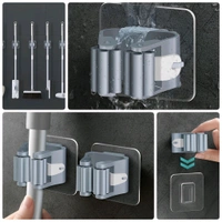 Neo Clean 6 Pcs Wall Mounted Single Mop & Broom Holder – Heavy Duty Organizer for Kitchen, Bathroom, Garage & Garden
