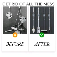 Neo Clean 6 Pcs Wall Mounted Single Mop & Broom Holder – Heavy Duty Organizer for Kitchen, Bathroom, Garage & Garden