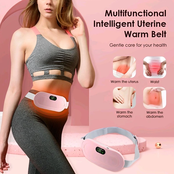 Neo Clean Portable Cordless Heating Pad for Menstrual Cramps Relief – Adjustable Temperature & Massage Modes, Stomach, Back & Belly Heat Therapy for Women (Pink)
