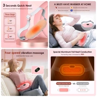 Neo Clean Portable Cordless Heating Pad for Menstrual Cramps Relief – Adjustable Temperature & Massage Modes, Stomach, Back & Belly Heat Therapy for Women (Pink)