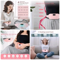 Neo Clean Portable Cordless Heating Pad for Menstrual Cramps Relief – Adjustable Temperature & Massage Modes, Stomach, Back & Belly Heat Therapy for Women (Pink)
