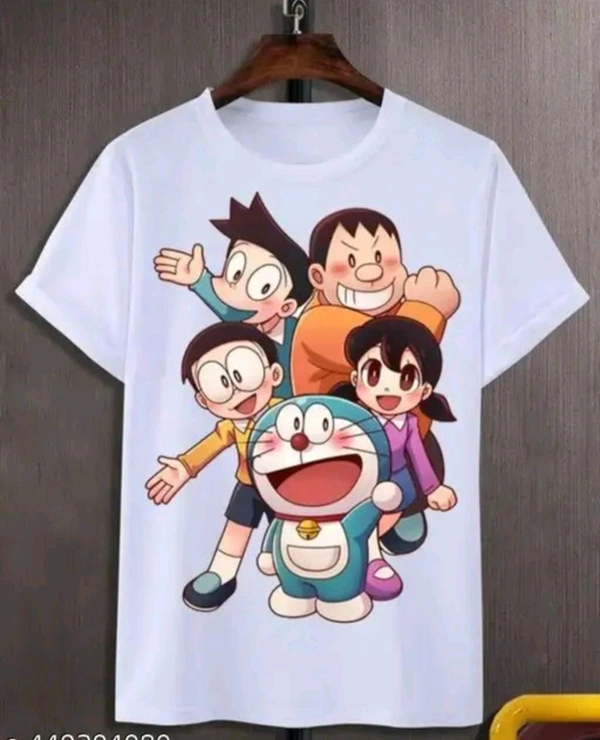 Prime Print Hub  Doraemon Printed T-shirt Boys And Girl - White, 3 4 5 6 7 8 9 10 11 12 13 14 15