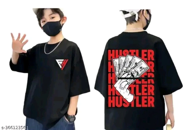 Prime Print Hub  Paisa Paisa Printed T-shirt  - Black, 3 4 5 6 7 8 9 10 11 12 13 14 15