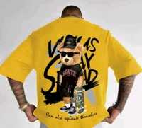 Prime Print Hub  Oversized T-shirt  - Wild Watermelon, Gold, S.    M.     L.      XXL.   Xl