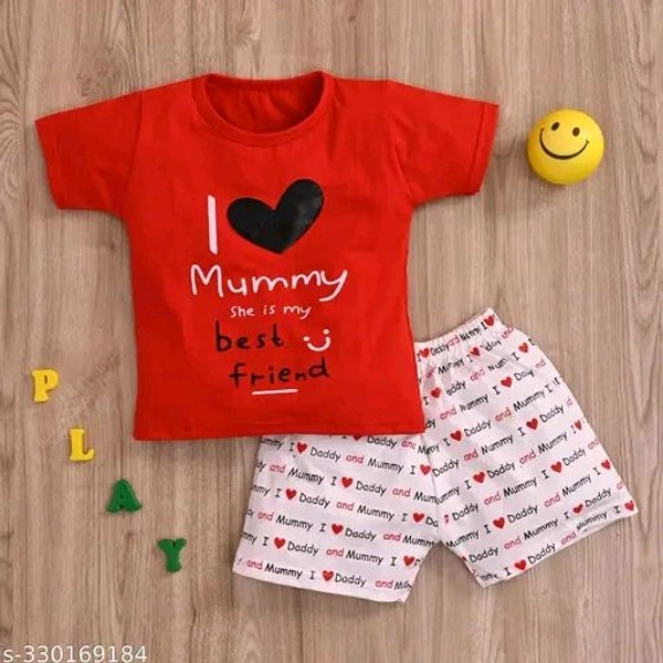 SRP  Boys/Girls My Mummy's Is Hero T-Shirt and Shorts Set - Thunderbird, 1-2 Years